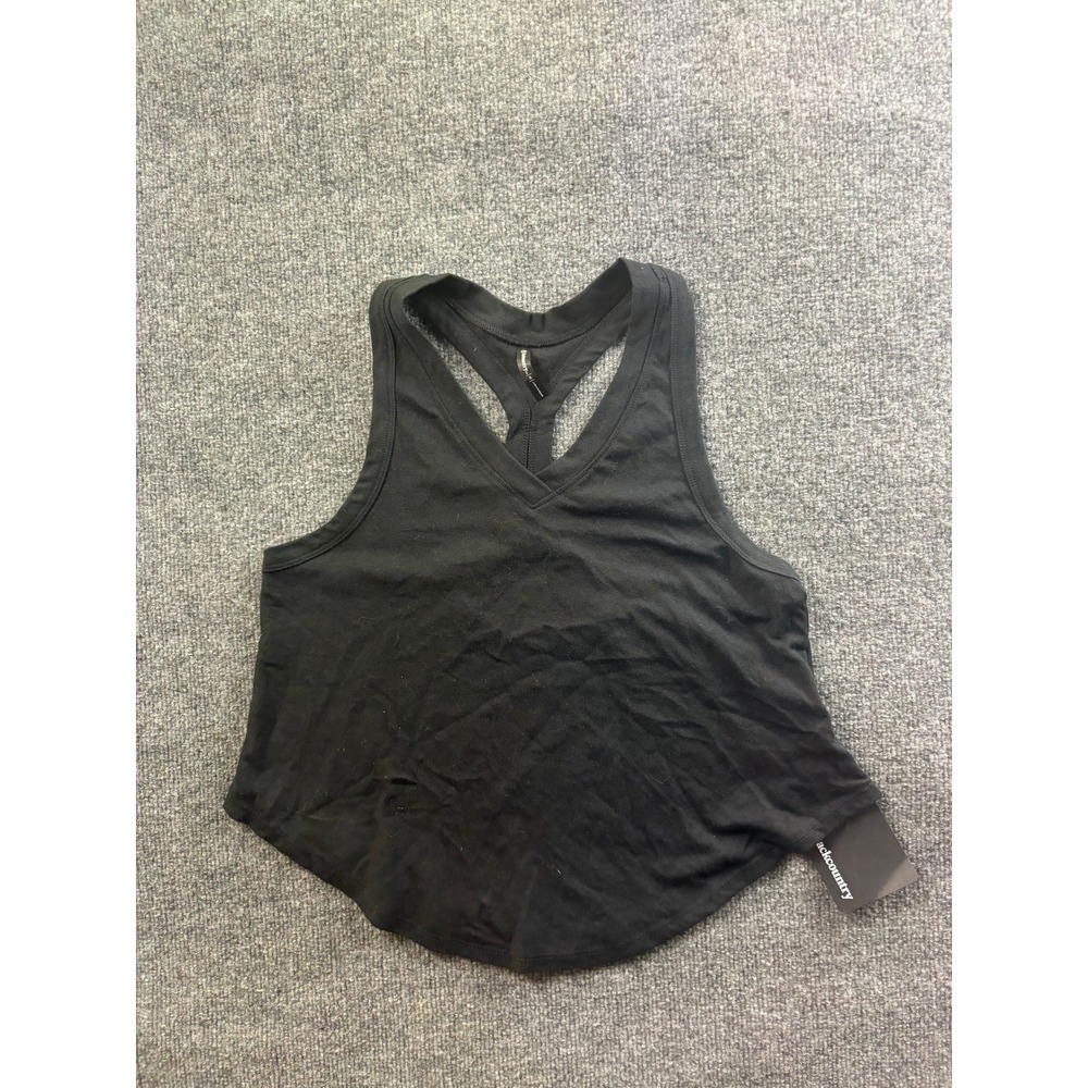 Backcountry Flow Cut Tank Womens Small Black Racerback V-Neck BCCZ2Z9